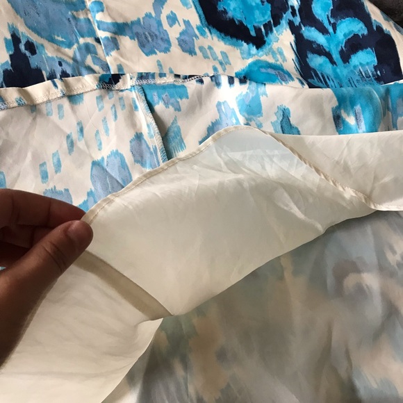 Navy Blue & White Summer Office Dress - Picture 4 of 5